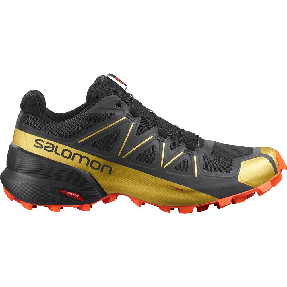 Zapatillas Trail Running Salomon Hombre Negras - Salomon Argentina SPEEDCROSS 5 GTS,349650-BWR